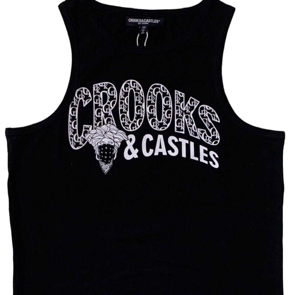 Crooks & Castles Lux Tank Top Black Medium BNWT